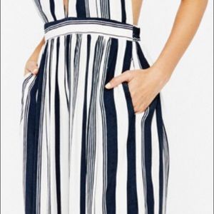 Faithful navy and white romper